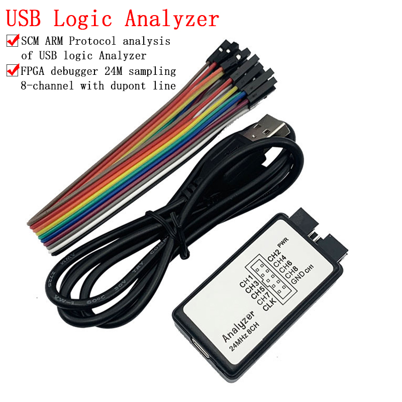 USB логический анализатор 24 М – обзор и цена Logic Analyzer Usb