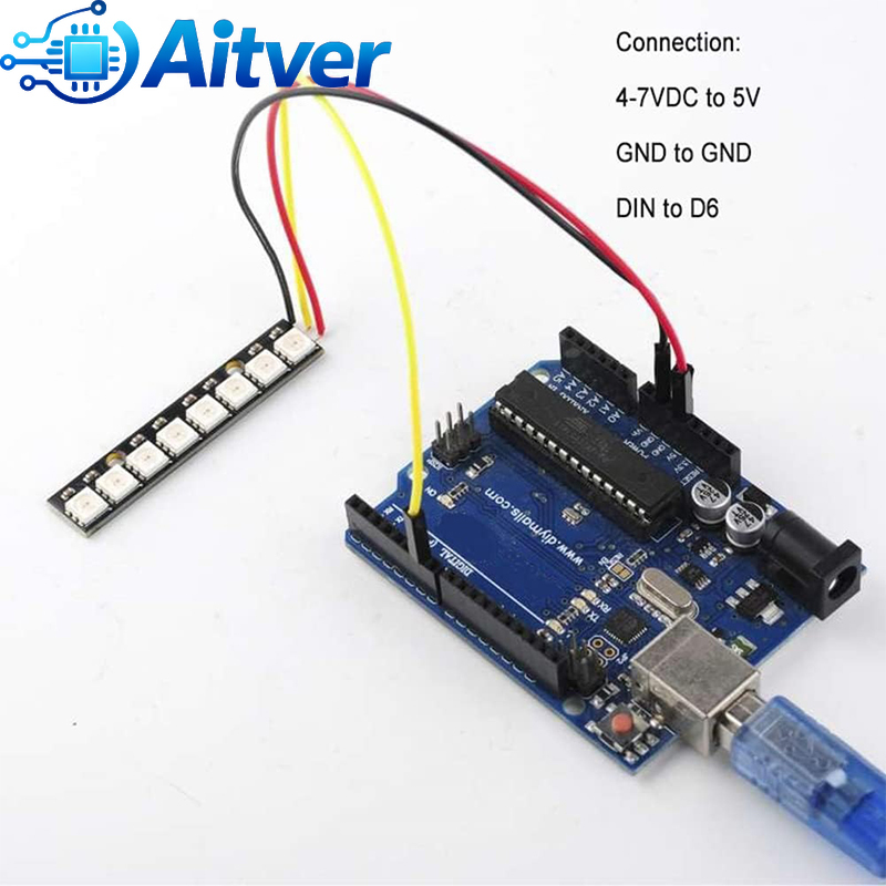 WS2812B 8-битный светодиодный  – обзор и цена Diy Electronics Address
